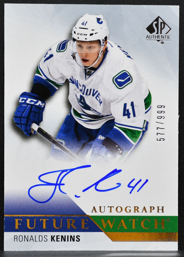 2015-16 SP Authentic Future Watch Auto Ronalds Kenins RC Auto 577/999 8841