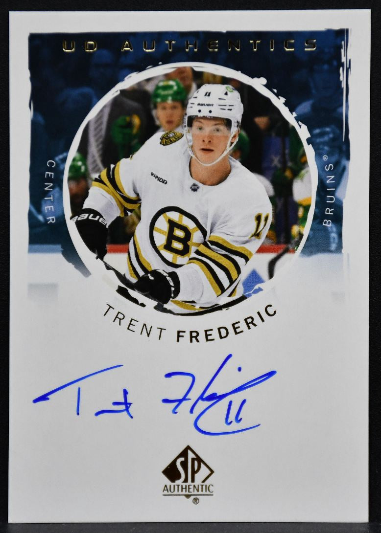2024-25 SP Authentic UD Authentics Auto Trent Frederic UDA-TF Boston Bruins Auto 6003