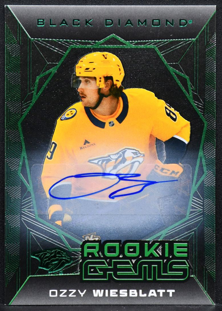 2025-26 UD Black Diamond Rookie Gems Signatures Ozzy Wiesblatt RGS-OW RC Auto