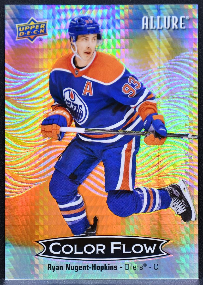 2024-25 UD Allure Flow Orange-Yellow Spectrum Nugent-Hopkins Oilers 125/199 4906
