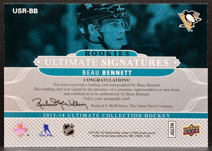 2013-14 UD Ultimate Collection Rookies Signatures Beau Bennett RC Auto 7194