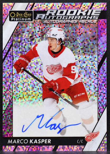 2023-24 OPC Platinum Violet Pixels Kasper R-MK Red Wings RC Auto 65/99 6757