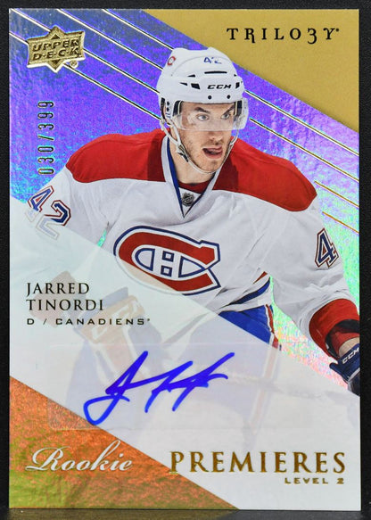 2013-14 UD Trilogy Premieres Level 2 Tinordi 168 Canadiens RC Auto 030/399 9314