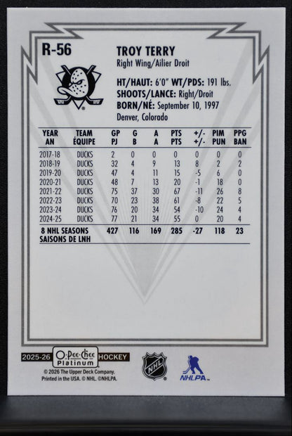 2025-26 O-Pee-Chee Platinum Retro Troy Terry R-56 Anaheim Ducks 3673