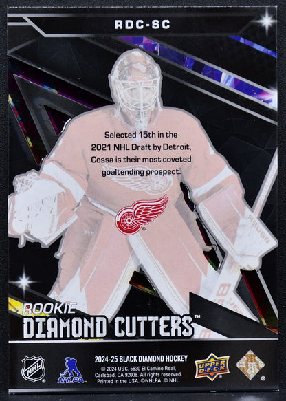 24-25 UD Black Diamond RC Diamond Cutters Cossa RDC-SC Red Wings RC 48/99 8724