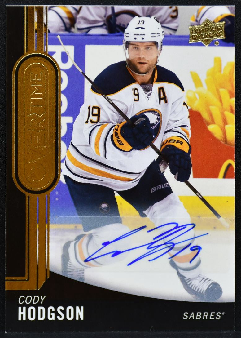 2014-15 Upper Deck Overtime Autographs Cody Hodgson 14 Buffalo Sabres Auto 2742