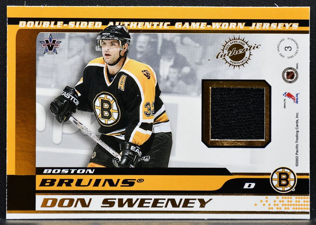 2002-03 Pacific Vanguard Double-Sided Samsonov/Sweeney Bruins Jersey 5128