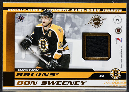 2002-03 Pacific Vanguard Double-Sided Samsonov/Sweeney Bruins Jersey 5128