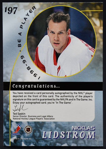 1998-99 In the Game Auto Nicklas Lindstrom 197 Auto