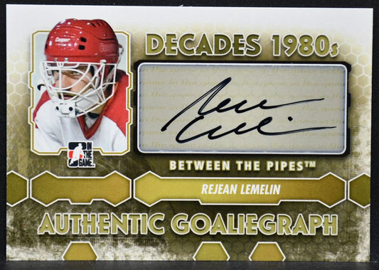 2012-13 In The Game Between Pipes Authentic Goaliegraphs Lemelin Flames Auto 4283