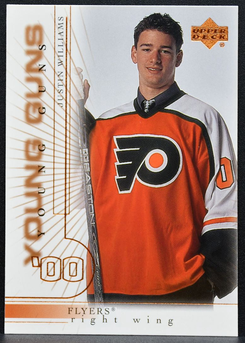 2000-01 Upper Deck Young Guns Justin Williams 214 Philadelphia Flyers RC 5893