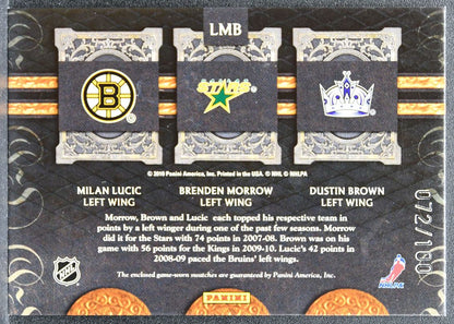 2010-11 Panini Crown Royale Royal Lineage Lucic/Morrow/Brown Jersey 2112