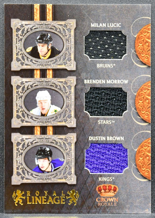 2010-11 Panini Crown Royale Royal Lineage Lucic/Morrow/Brown Jersey 2112