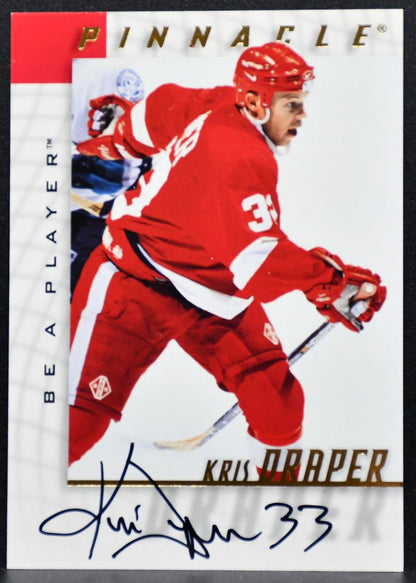 1997-98 Pinnacle Be a Player Autographs Kris Draper Detroit Red Wings Auto 2985