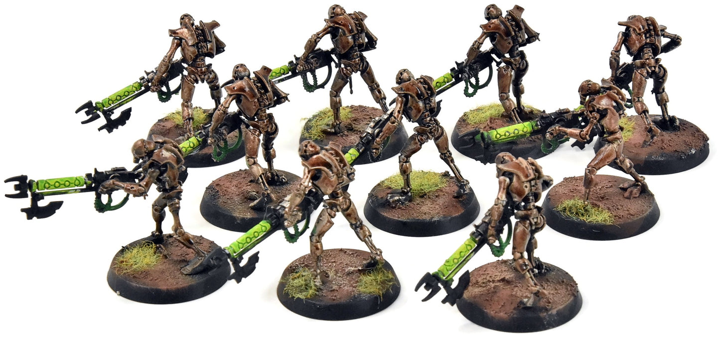 NECRONS 10 Warriors #2 Warhammer 40K WELL PAINTED 1467