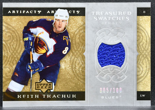 2007-08 UD Artifacts Treasured Swatches Silver Keith Tkachuk 005/100 Jersey 9370