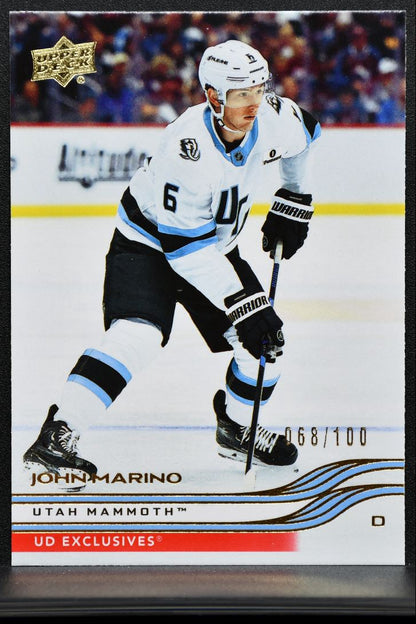 2025-26 UD Extended Series UD Exclusives John Marino Utah Mammoth 068/100 3239
