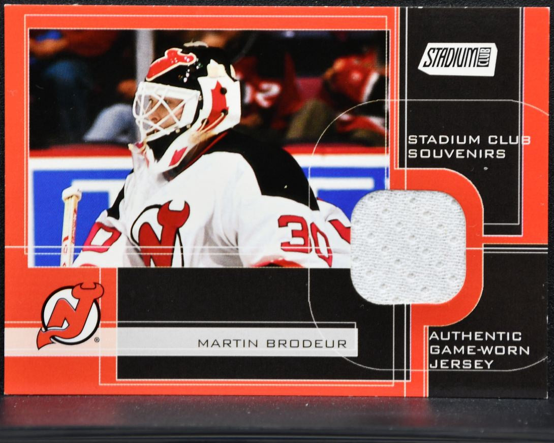 2001-02 Topps Stadium Club Souvenirs Jersey Martin Brodeur SCS-MB Jersey 6812