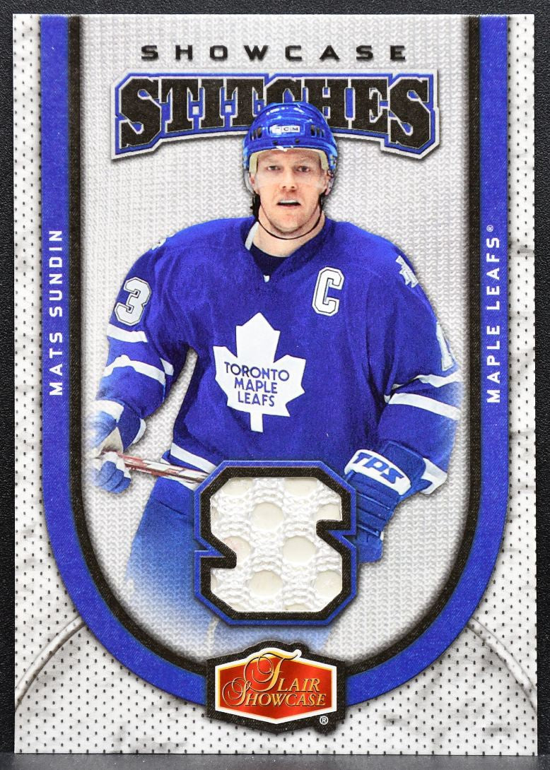 2005-06 Flair Showcase Stitches Mats Sundin SS-SU Maple Leafs Jersey 3896