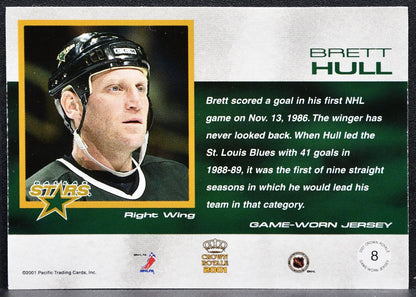 2000-01 Pacific Crown Royale Jersey Brett Hull Dallas Stars 552/591 Jersey 3315