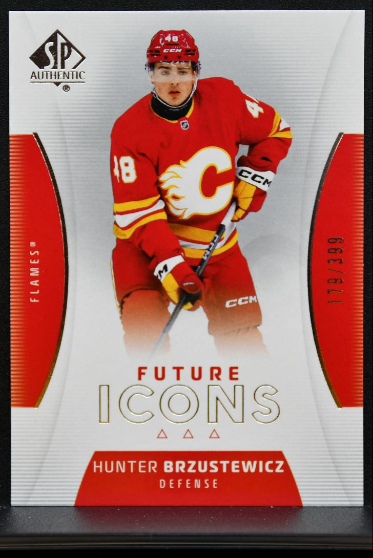 2025-26 SP Authentic Future Icons Hunter Brzustewicz FI-8 Flames RC 179/399 8518