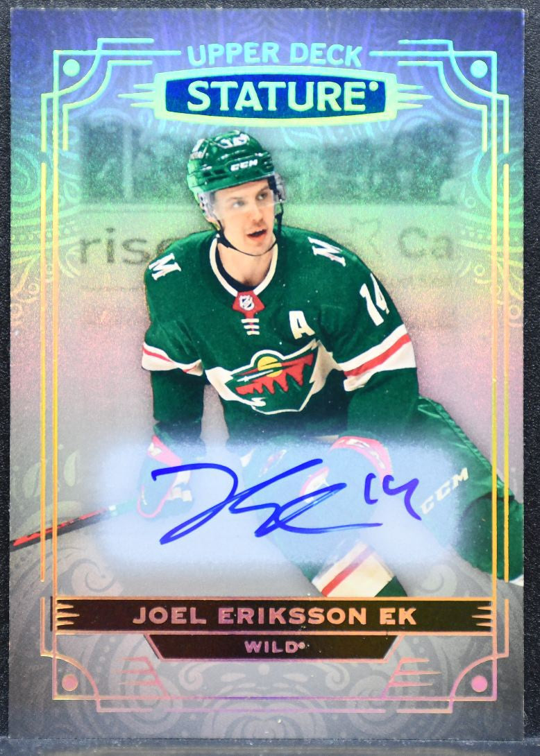 2022-23 Upper Deck Stature Auto Joel Eriksson Ek 50 Minnesota Wild Auto 6662