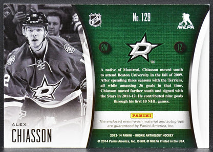 2013-14 Panini Anthology Selection  Chiasson Stars RC Auto 049/249 Jersey 0119