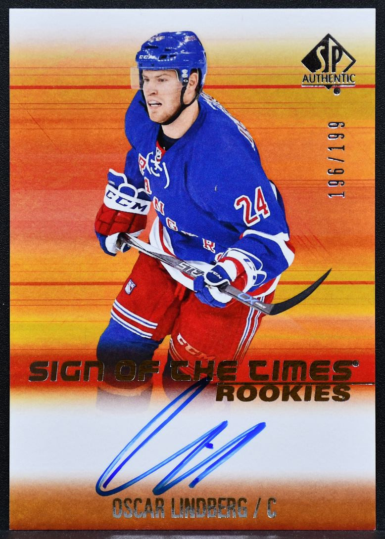 2015-16 SP Authentic Sign Times RC Lindberg SOTR-OL Rangers RC Auto 196/199 1233