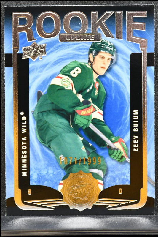2025-26 UD Extended Series Rookie Update Zeev Buium RU-9 Wild RC /1999 0519