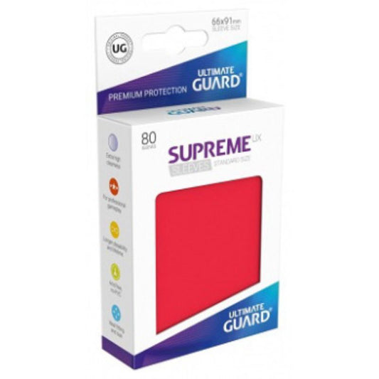 Ultimate Guard Sleeves Supreme Ux Red 80Ct