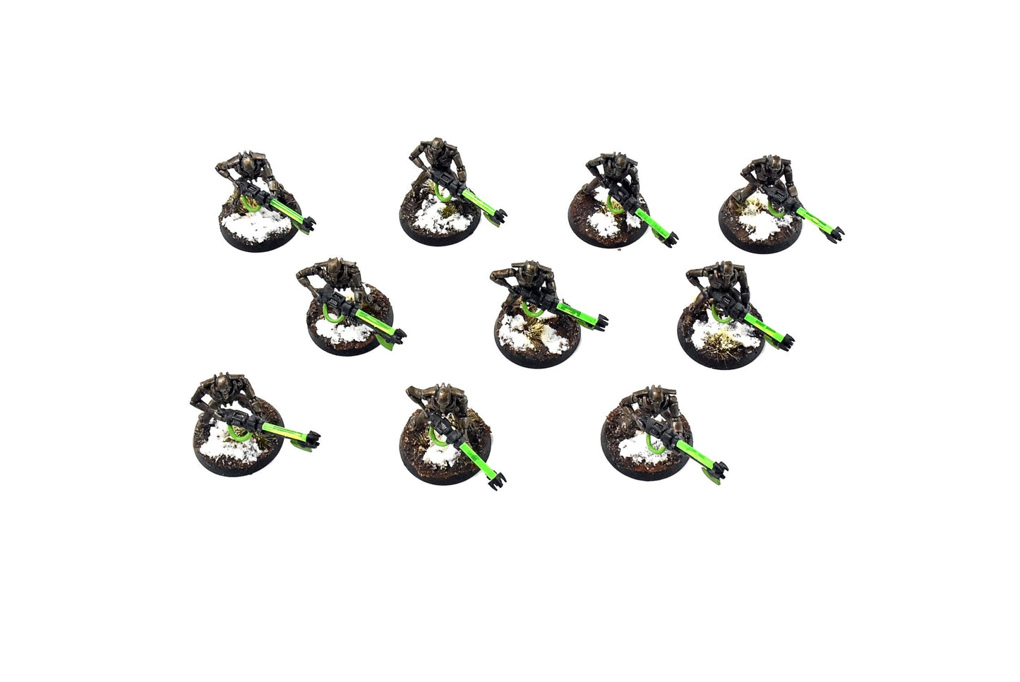 NECRONS 10 NECRON Warriors #6 WELL PAINTED Warhammer 40k