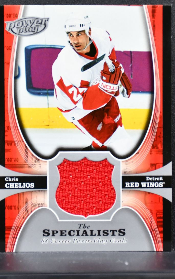 2005-06 Upper Deck Power Play Specialists Chris Chelios Red Wings Jersey 3629