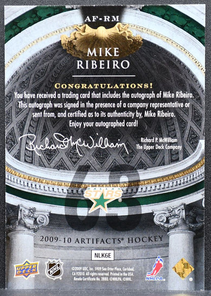 2009-10 Upper Deck Artifacts Autofacts Mike Ribeiro AF-RM Dallas Stars Auto 9329
