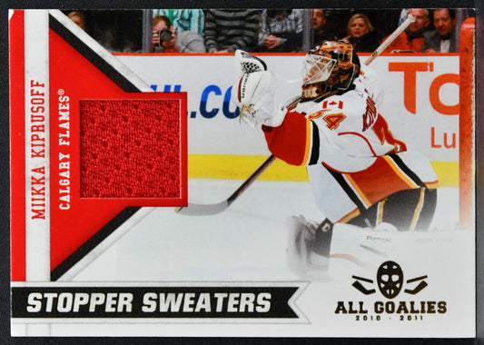 2010-11 Panini All-Goalies Stopper Sweaters Miikka Kiprusoff Flames Jersey 2082