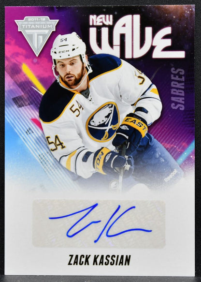 2011-12 Panini Titanium New Wave Autographs Zack Kassian 14 Sabres Auto 1689