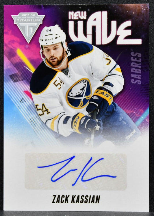 2011-12 Panini Titanium New Wave Autographs Zack Kassian 14 Sabres Auto 1689