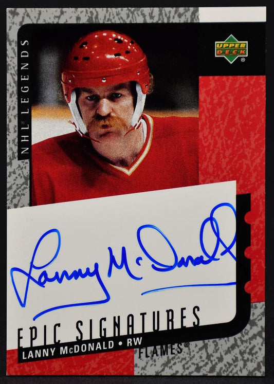 2000-01 UD Legends Epic Signatures Lanny McDonald LM Calgary Flames Auto