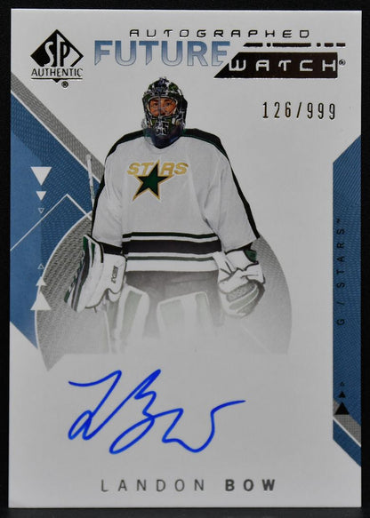 2018-19 SP Authentic Future Watch Auto Landon Bow 156 Stars RC Auto 126/999 6399