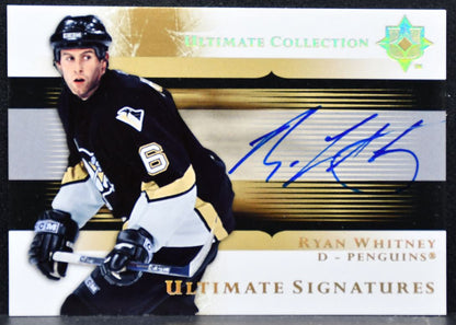 2005-06 UD Ultimate Collection Signatures Ryan Whitney US-RW Penguins Auto 7041