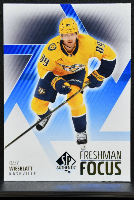 2025-26 SP Authentic Freshman Focus Blue Ozzy Wiesblatt FF-32 Predators RC 8204