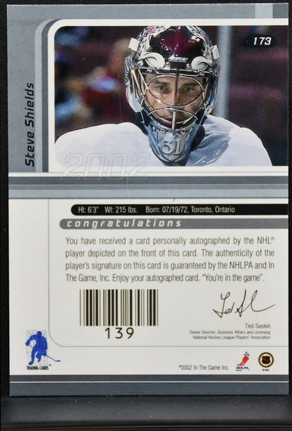 2002-03 Be a Player Signature Series Auto Shields Anaheim Mighty Ducks Auto 1585