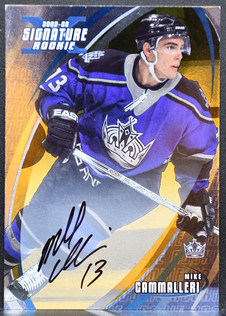 2002-03 In The Game Signature Rookie Auto Mike Cammalleri 197 Kings RC Auto 9079
