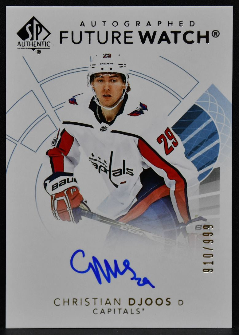 2017-18 SP Authentic Future Watch Djoos 154 Capitals RC Auto 910/999 6436