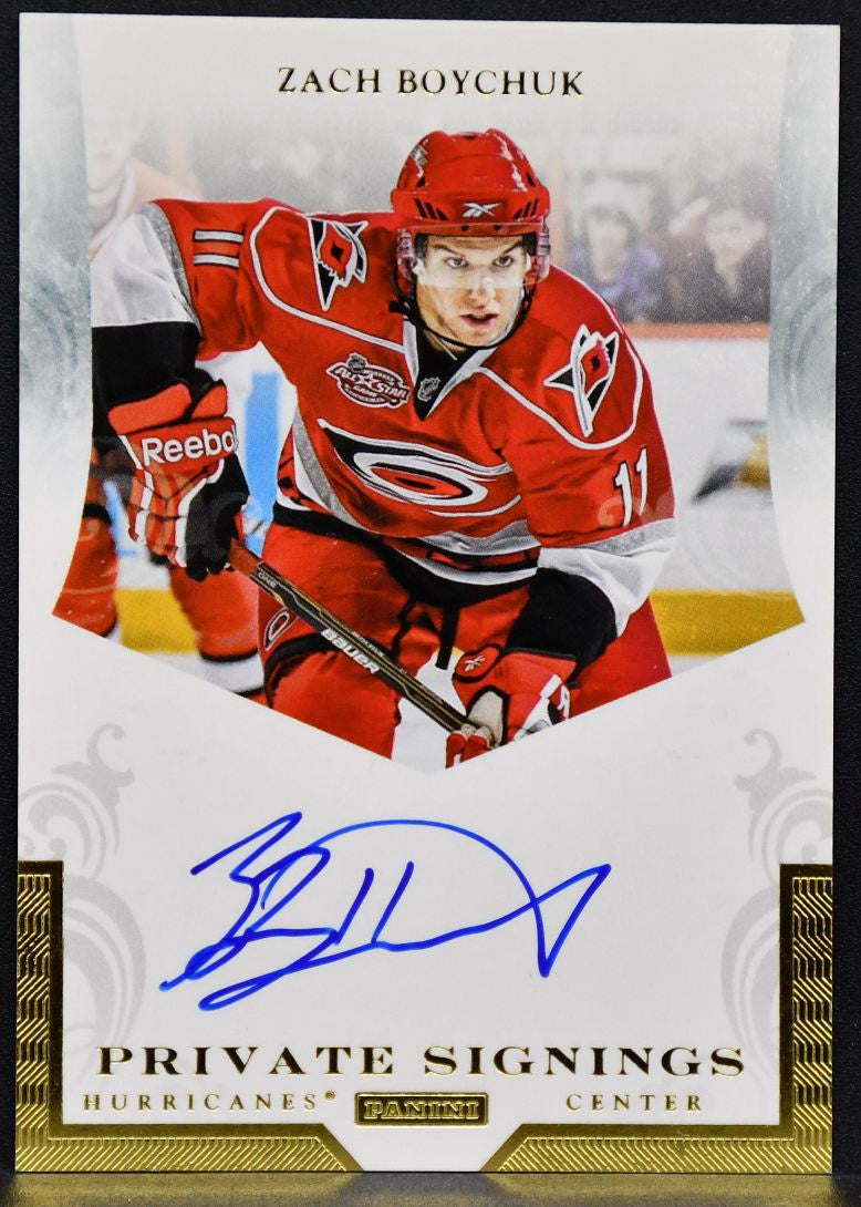 2011-12 Panini Dominion Private Signings Zach Boychuk ZB Carolina Hurricanes