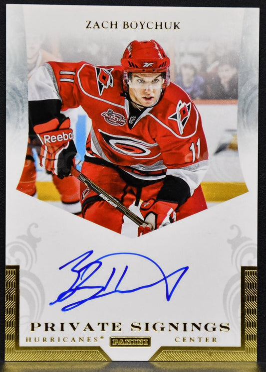 2011-12 Panini Dominion Private Signings Zach Boychuk ZB Carolina Hurricanes