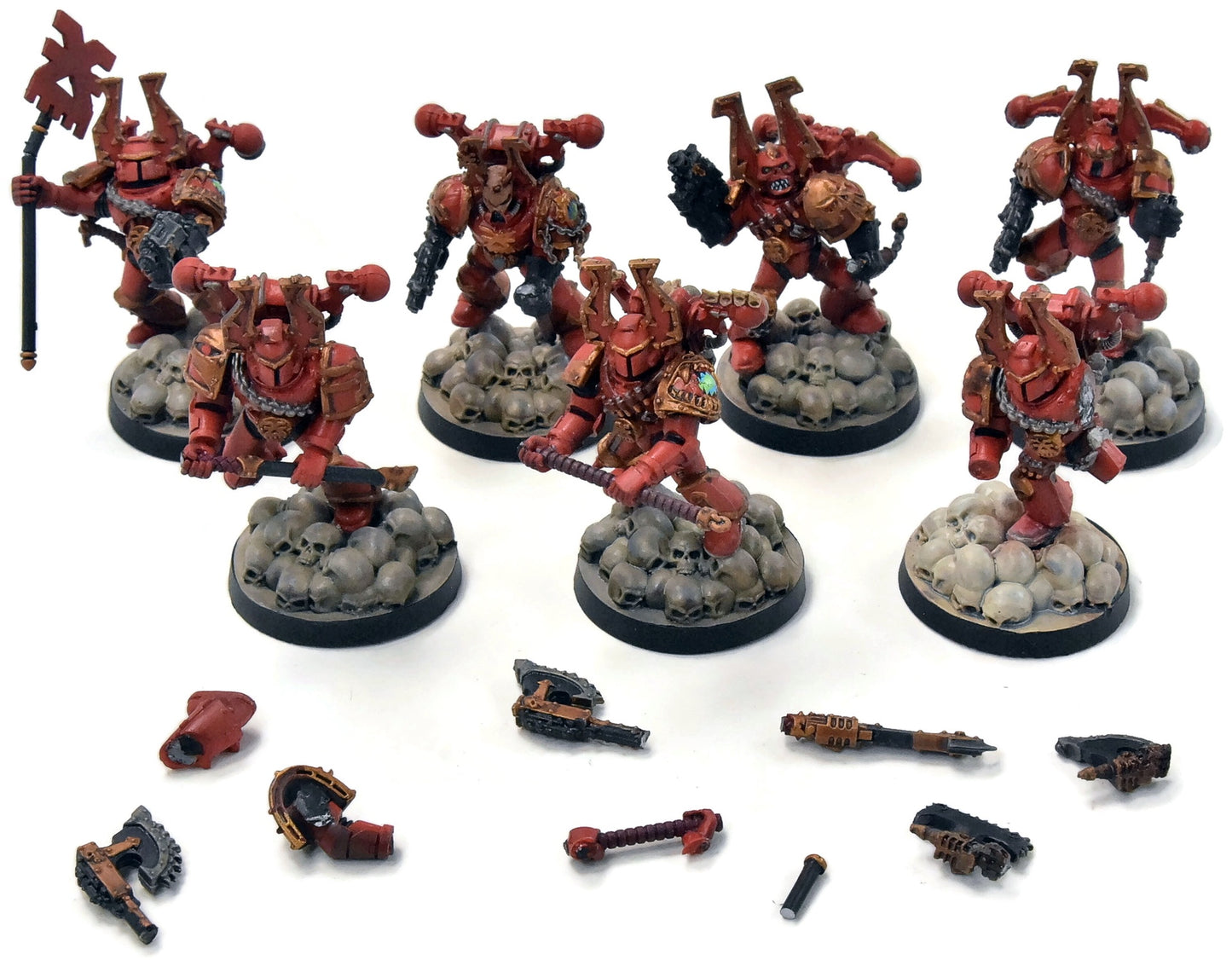 CHAOS SPACE MARINES 7 Khorne Berzerkers OOP #6 40K World Eaters NEED REPAIR