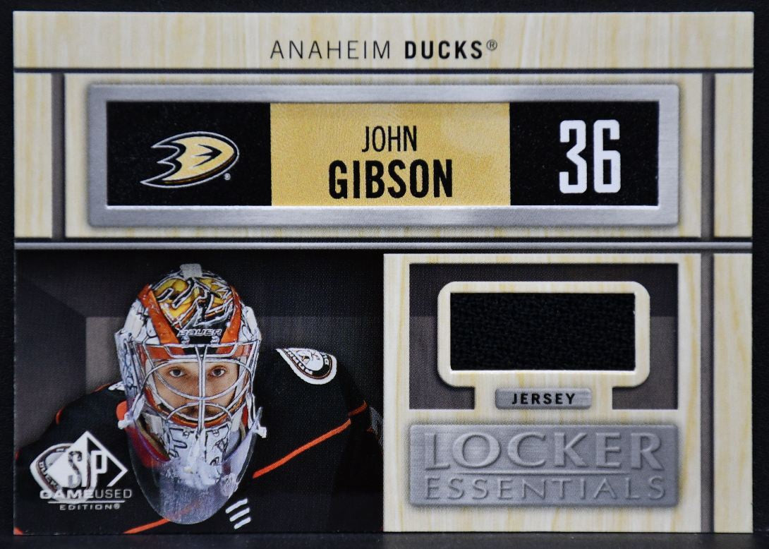 2019-20 SP Game Used Locker Essentials John Gibson LE-GI Anaheim Ducks Jersey 2394