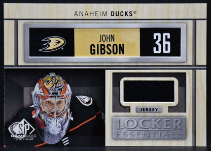 2019-20 SP Game Used Locker Essentials John Gibson LE-GI Anaheim Ducks Jersey 2394