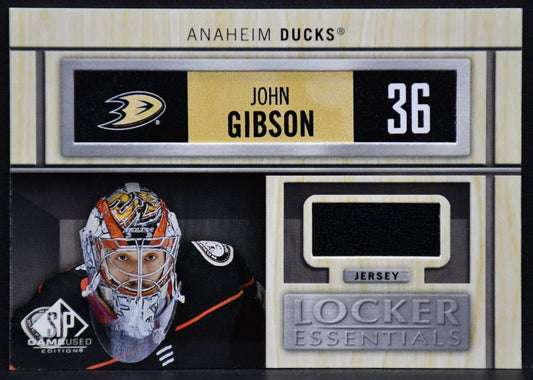 2019-20 SP Game Used Locker Essentials John Gibson LE-GI Anaheim Ducks Jersey 2394