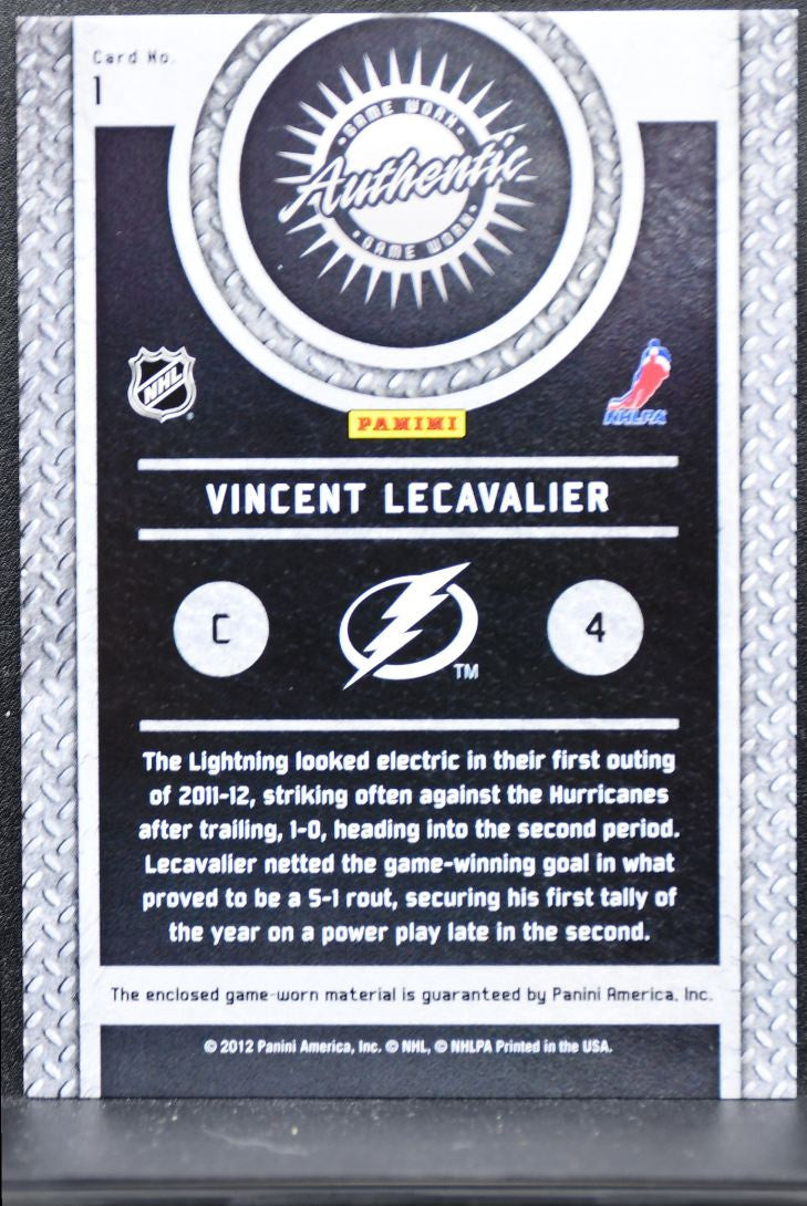2011-12 Panini Titanium Game-Worn Gear Vincent Lecavalier Lightning Jersey 8327